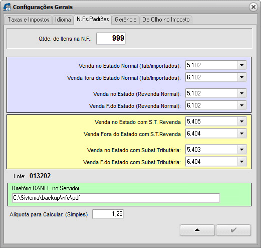 Basic 20 – CFOPs Padrão